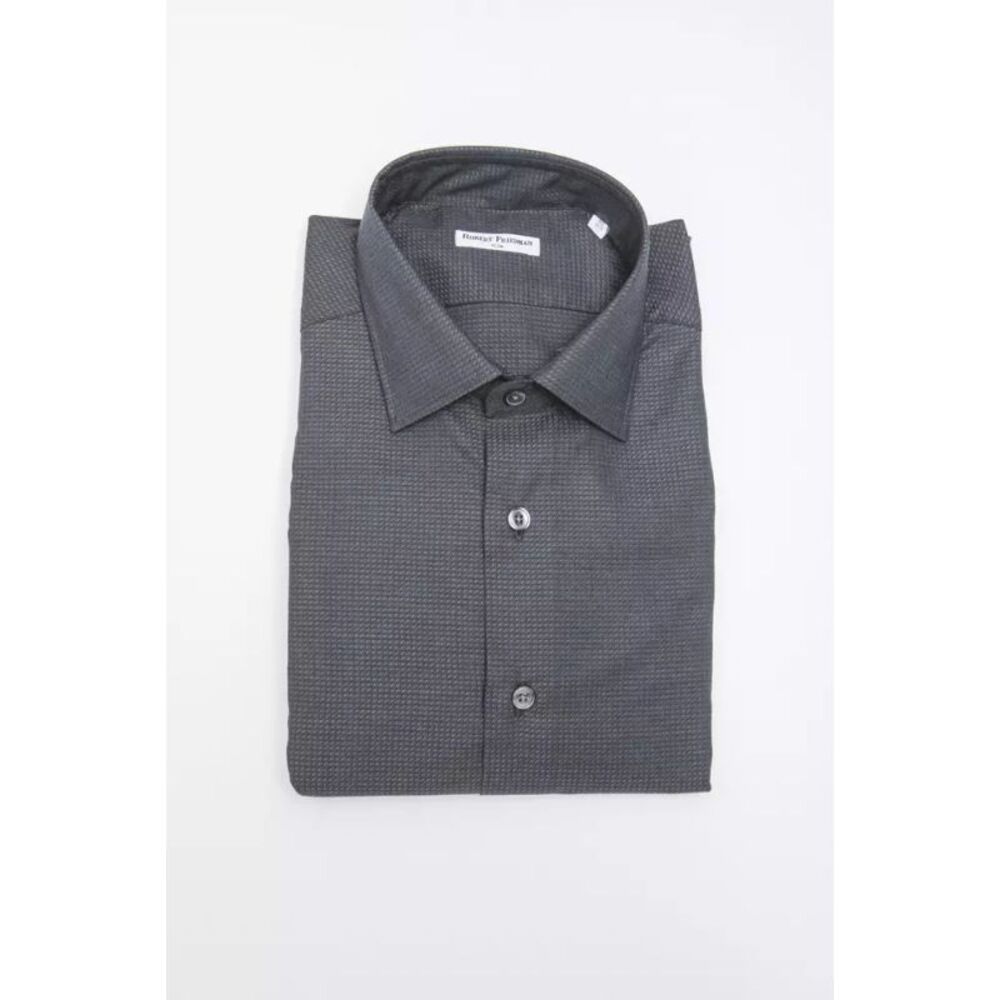 Robert Friedman Black Cotton Men's Men's Shirt